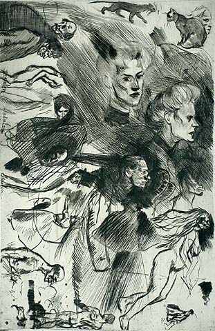 Planche de Croquis (No. 1) (1898) (C 1) (Private collection, U.S.)