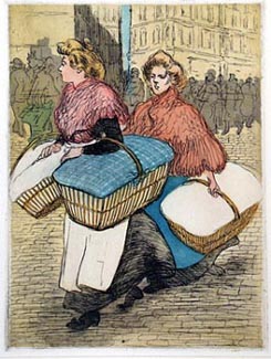 Blanchisseuses Reportant L'Ouvrage (1898) (C 22)