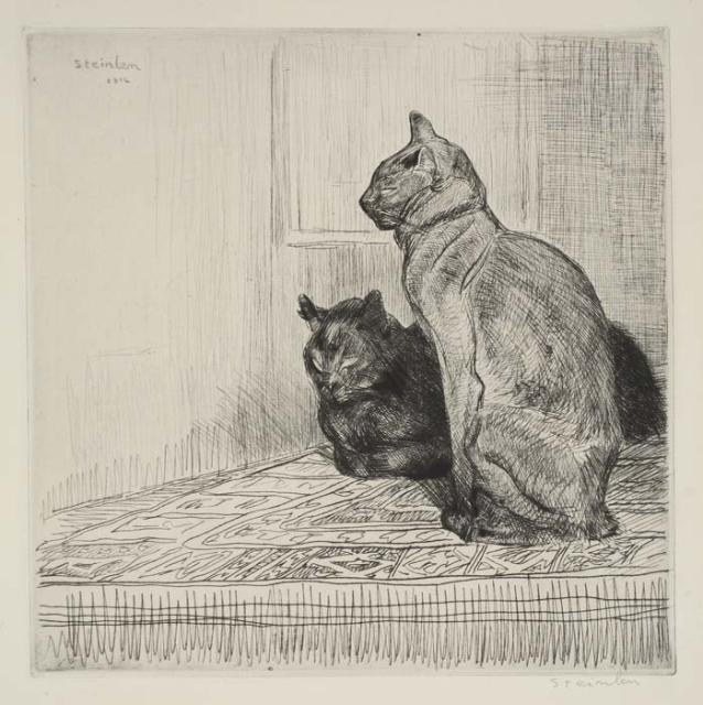 Deux Chats Sur Un Meuble (1914)