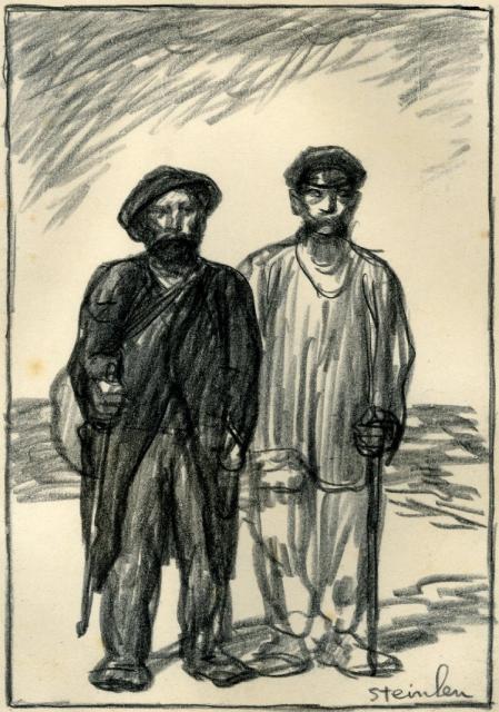 Sketch of Les Trimardeurs (Collection of the British Museum)