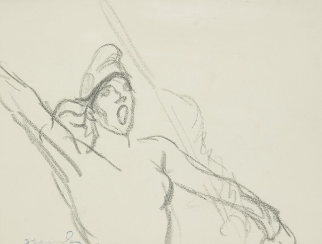 Preliminary drawing for La Republique Nous Appelle (Ader auction, Nov. 29, 2013)