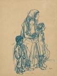 [Femme de Profil et Trois Enfants] (1916) (JC 16)