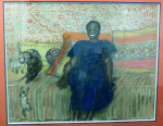 Masseida with cats (Private collection, U.S.)